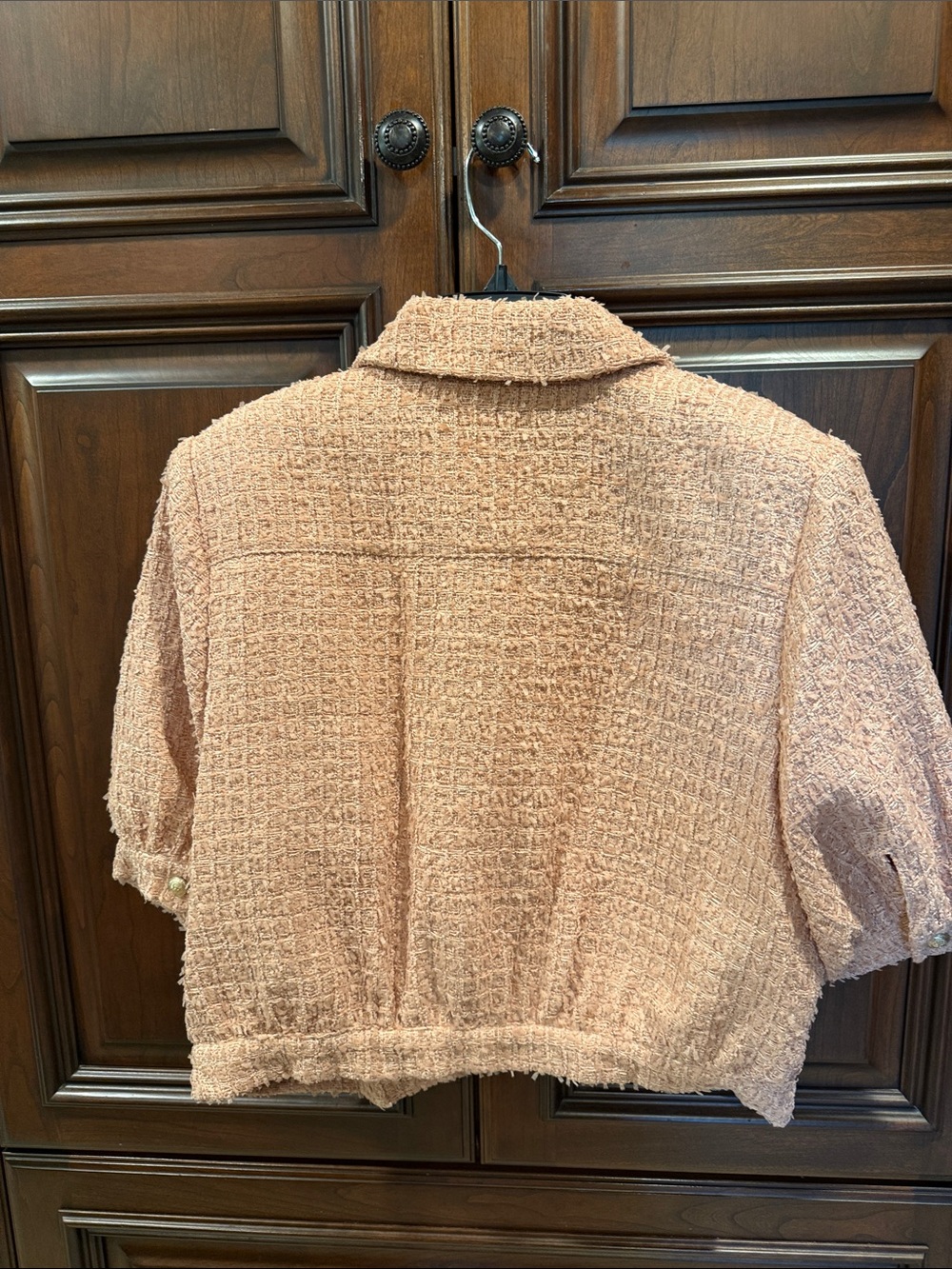 L'Agence Cove Dusty Rose Tweed Cropped Jacket NWT - Picture 7 of 8